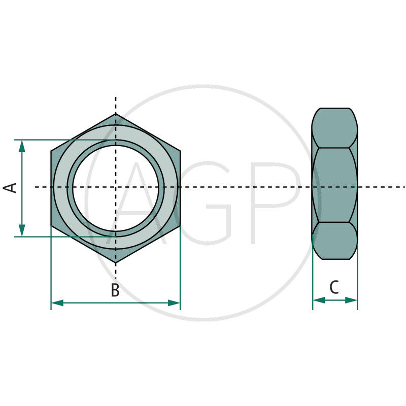 ZTI-BEF-KM-25-M10x1,25-Matice pístní tyče závit M10 x 1,25