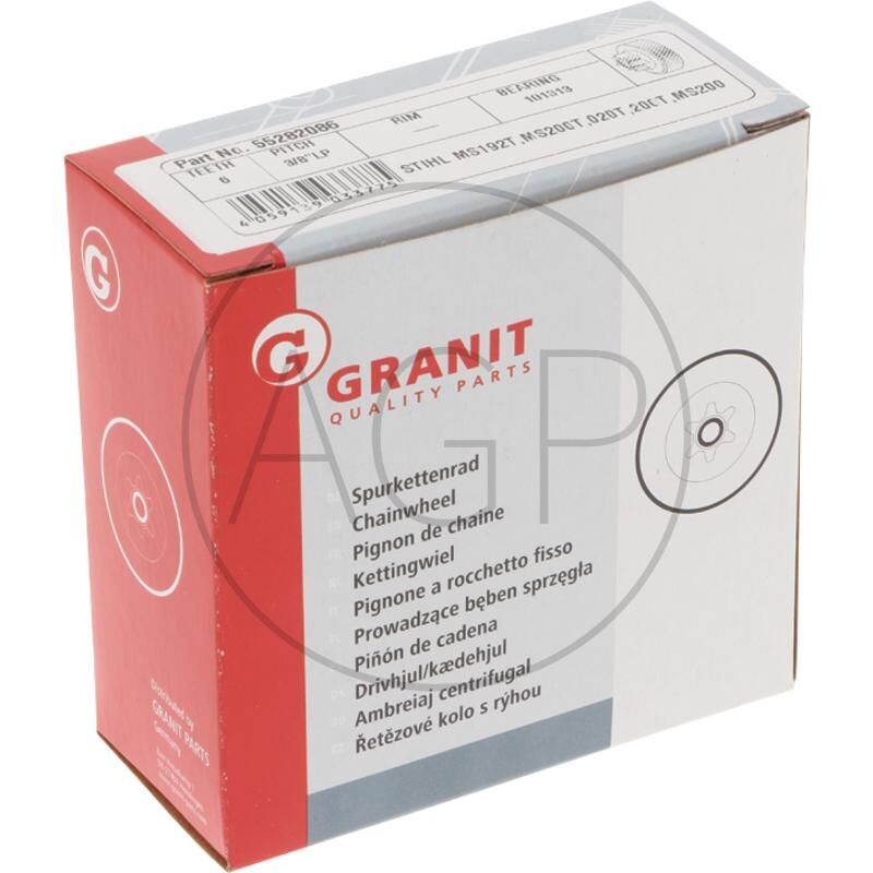 Řetězové kolo s rýhou pro Stihl, počet zubů 6, rozteč řetězu 3/8 LoPro, na série 020, 200, MS