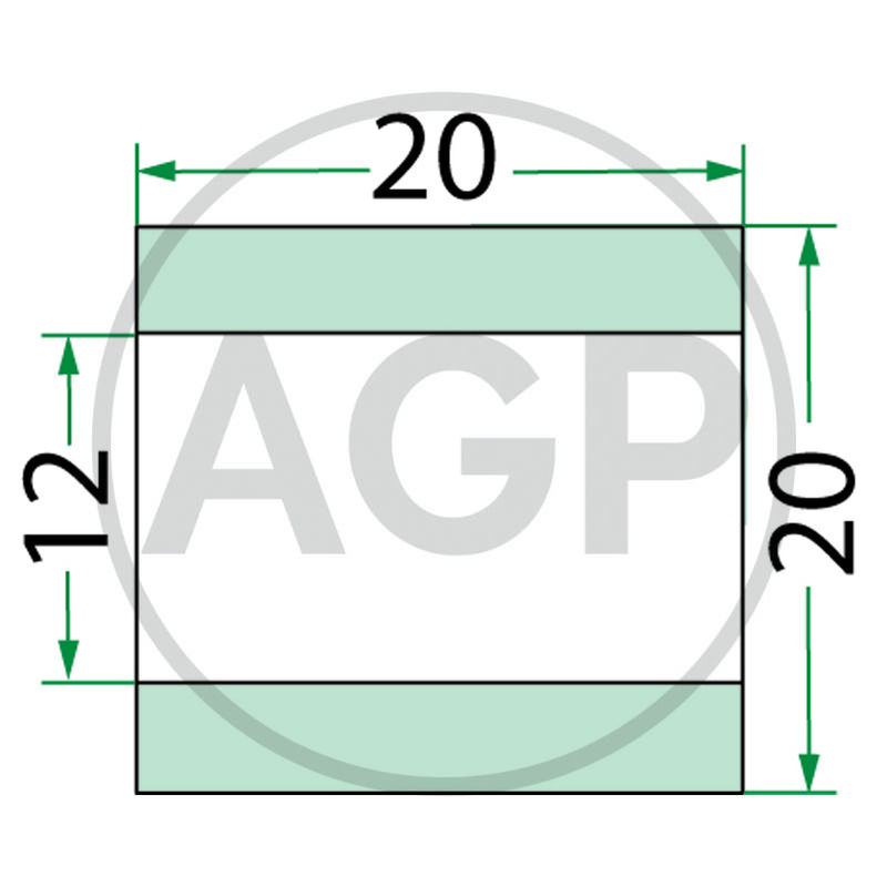 Pouzdro 12 x 20 x 20 mm vhodné pro Votex
