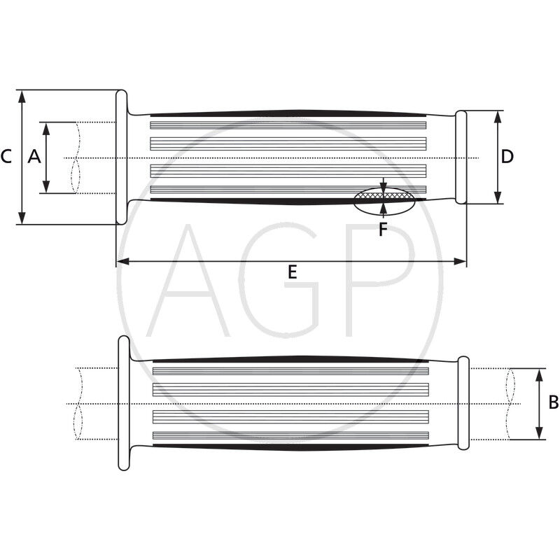 Magura Potah rukojeti/madla, délka 111 mm, průměr 23,5-26 mm