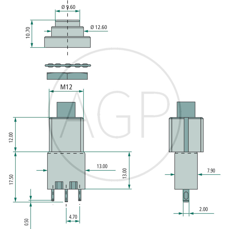 Elektro spínací tlačítko pro joystick k ovládání třetí funkce