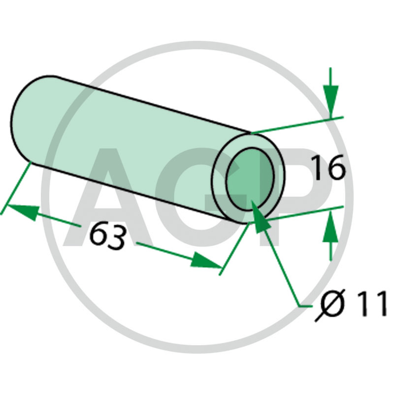 Pouzdro Ø 11 mm vhodné pro Mulag