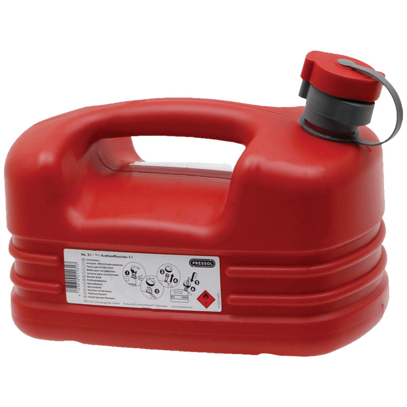 Palivový kanystr Pressol plastový na pohonné látky 5 l včetně nálevky