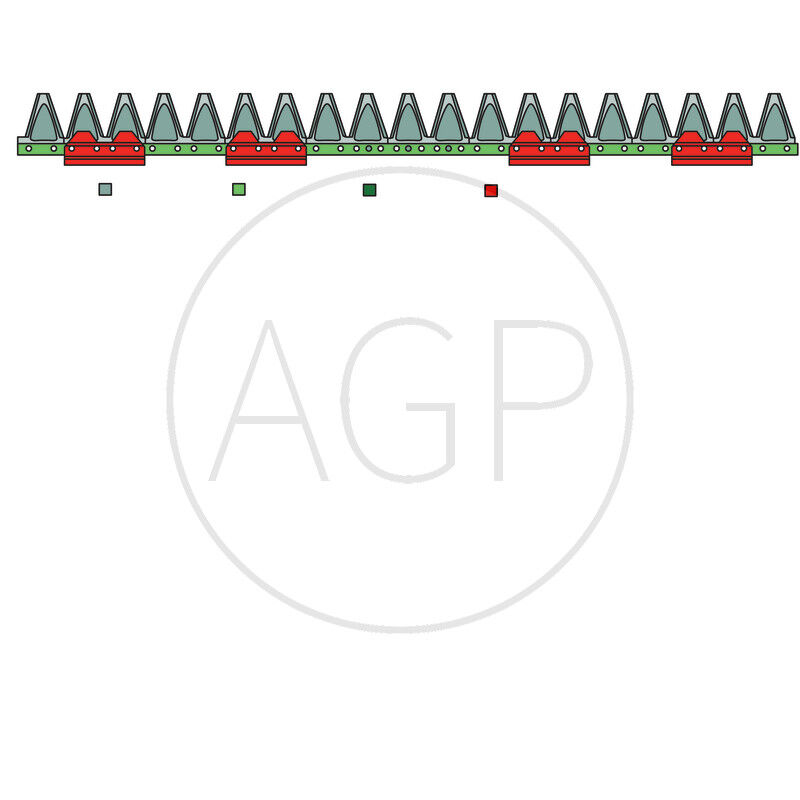 Nůž žací lišty ESM o délce 1170 mm s počtem 23 čepelí, FL 2+3 / 8+9