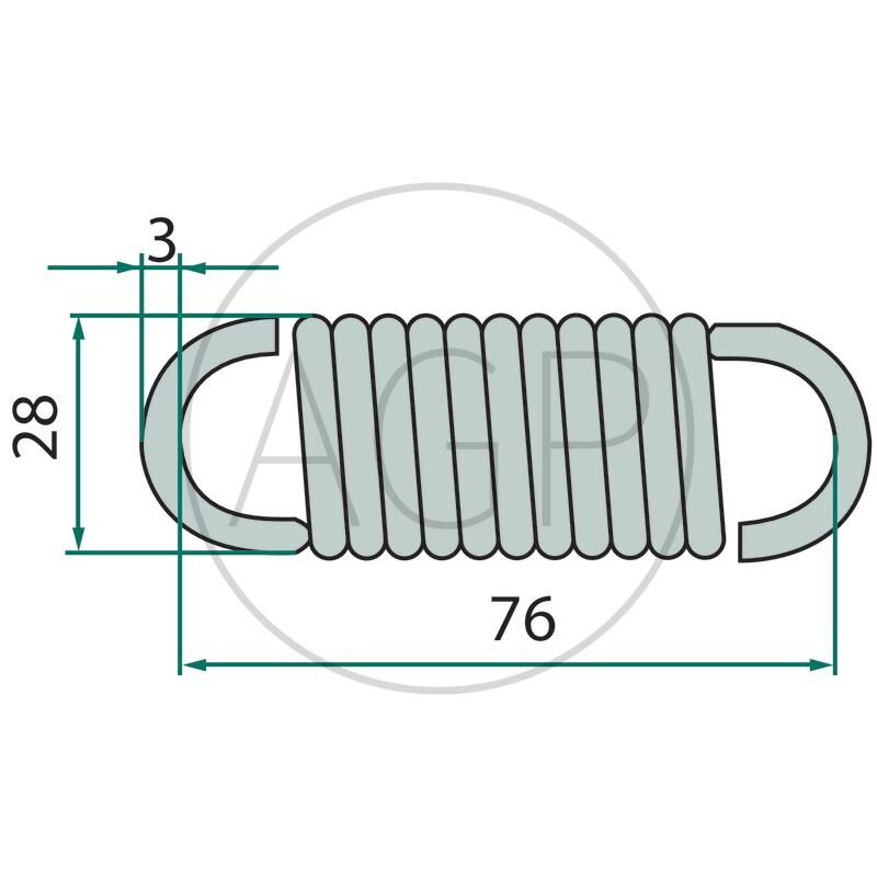 Tažná pružina pro Pöttinger, na typy TOP 33N