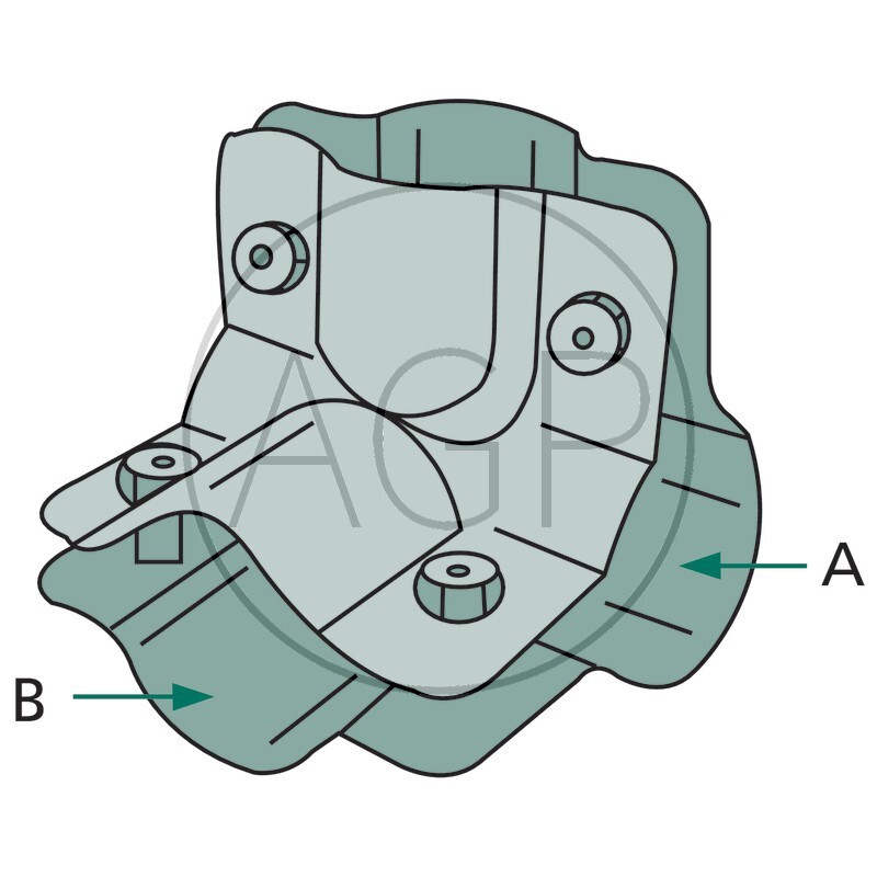Stájová trubková rohová spona dvoudílná 34 x 34 mm
