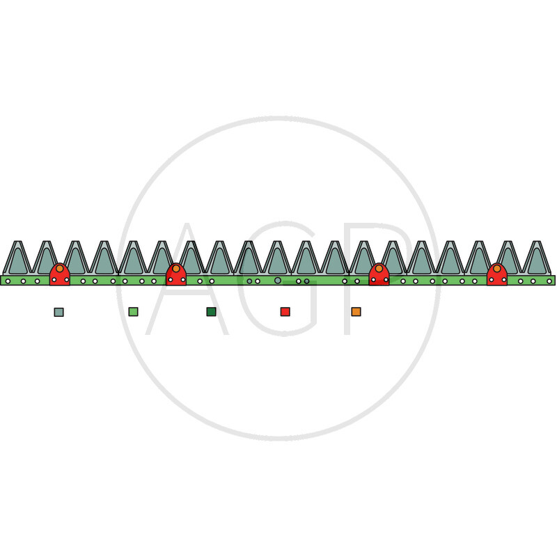 Nůž žací lišty ESM o délce 1170 mm s počtem 23 čepelí, ZT 2+3 / 8+9