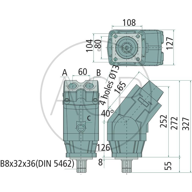 Pístové čerpadlo 110 - 7 - DIN
