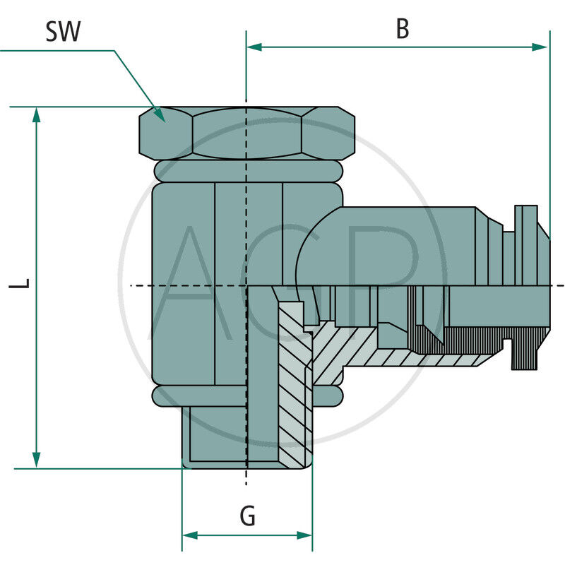 B-WSH-12-3/8-MSv Úhel-otočné šroubení