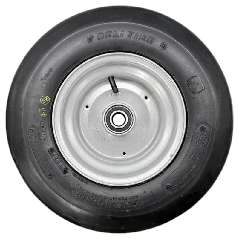 Kompletní kolo 16x6.50-8 10PR pro pícninářské stroje s ložiskem 25 mm