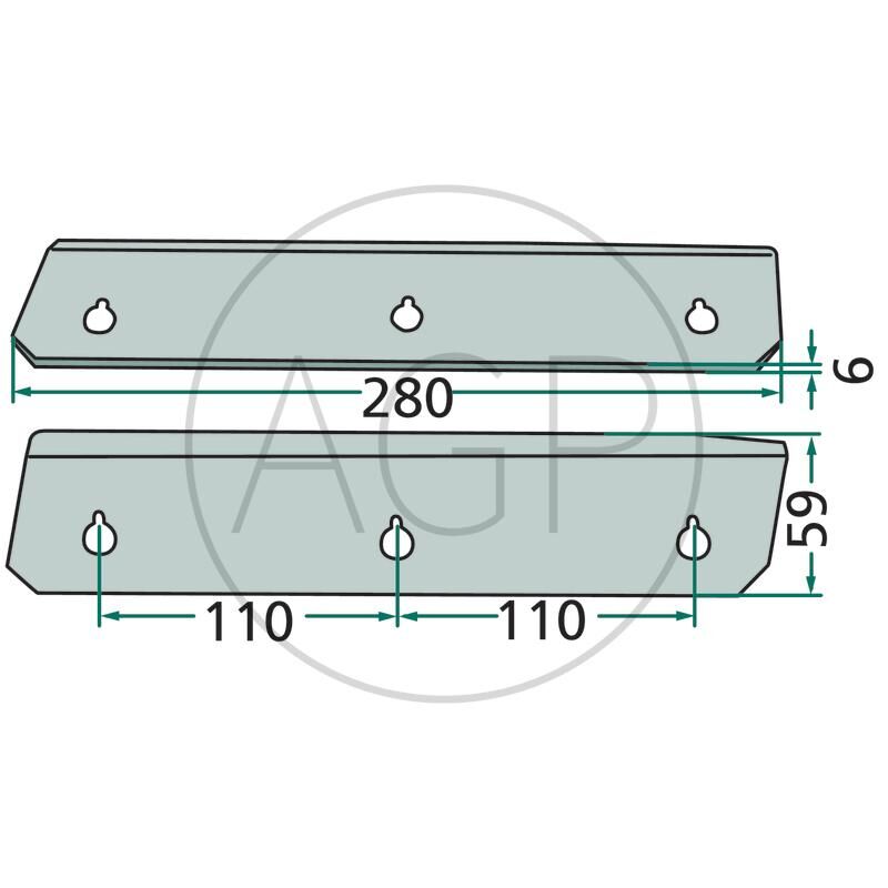 Nůž kanálu pro Welger, na typ AP 45