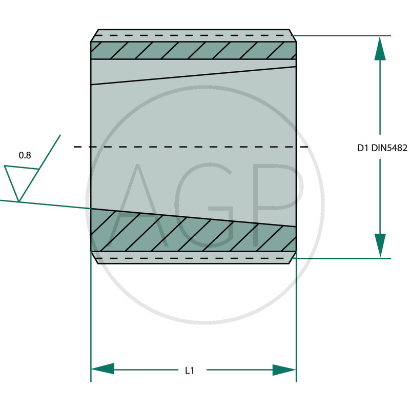 Objímka spojky BG-2 Z=14 25x22 DIN 5482 (1:8)