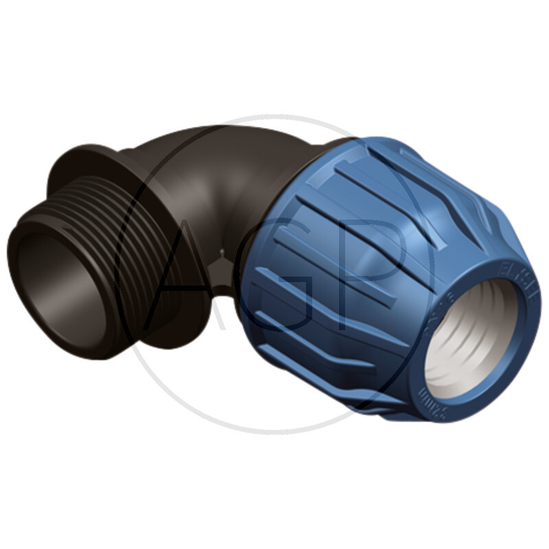 Koleno vnější trubka Ø 16 mm, 90°, přípoj 1/2“