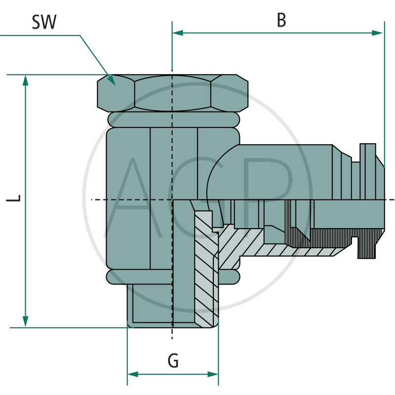 B-WSH-10-3/8-MSv Úhel-otočné šroubení