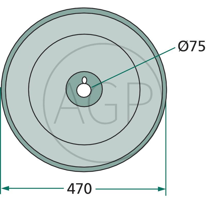Kluzný talíř žacího stroje Vicon/PZ, na typy CM 215, 215F