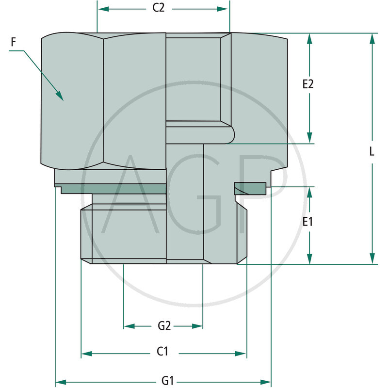Adaptér GA 1/8 M x 1/4 F BSP L=31