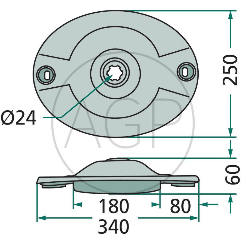 Žací kotouč pro Kuhn, na typy GMD 44, 55, 66, 77