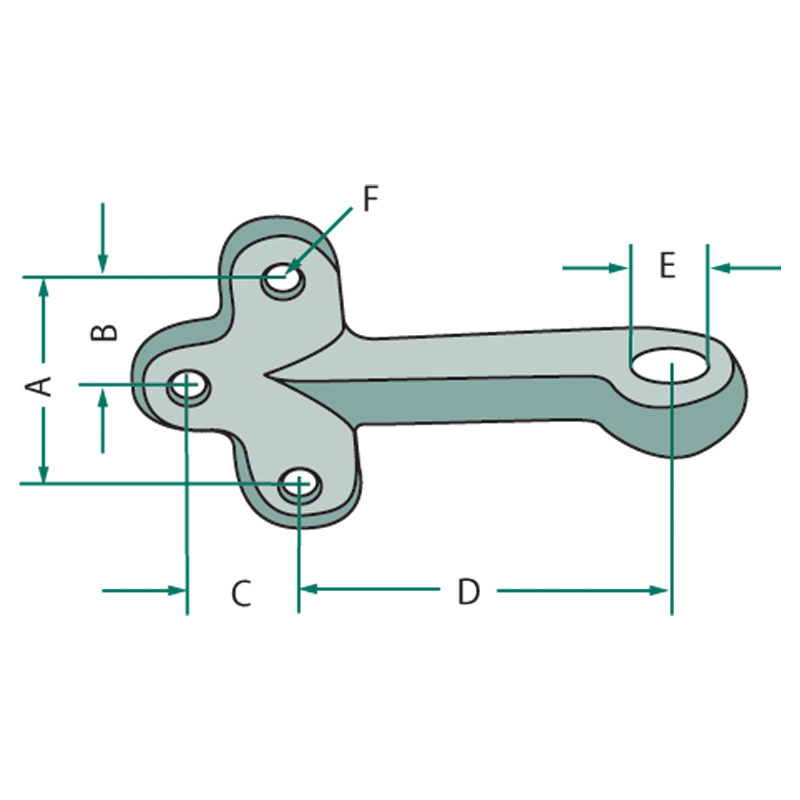 Protikus karháku k zajištění o velikosti 2 v zinkovém provedení