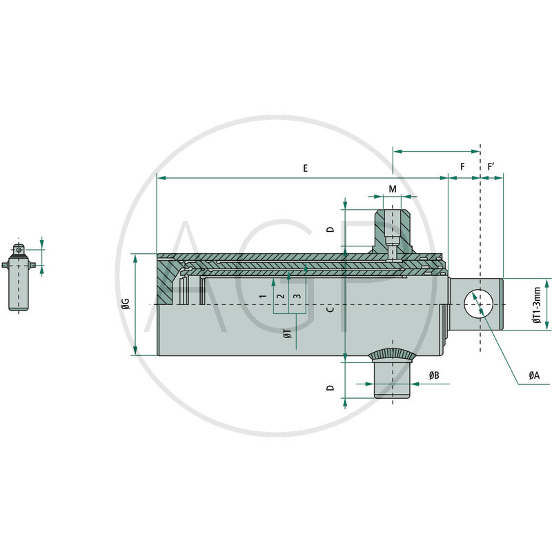 Teleskopický válec .-AO-61-76-91-H875
