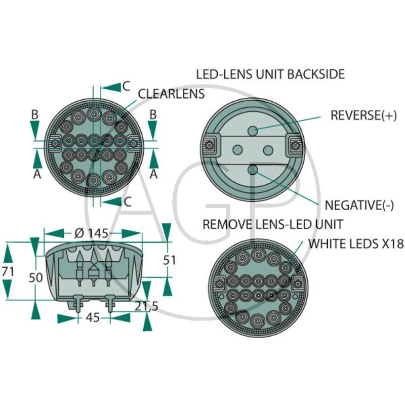 LED-světlo zpátečky