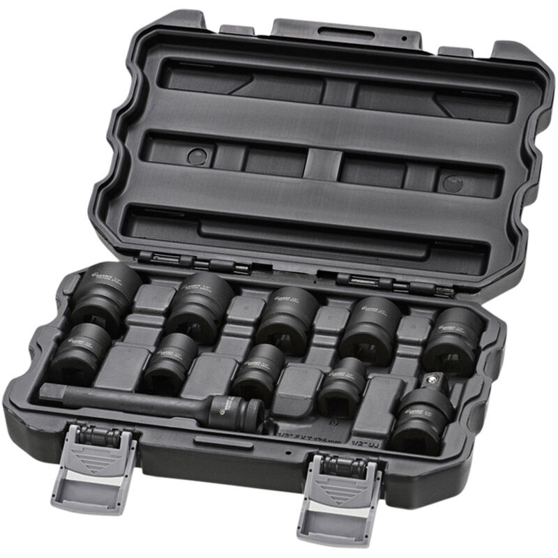 Sada šestihranných kovaných nástrčných ořechů 1/2 Black Edition o velikosti 10-27 mm v sadě 11 ks