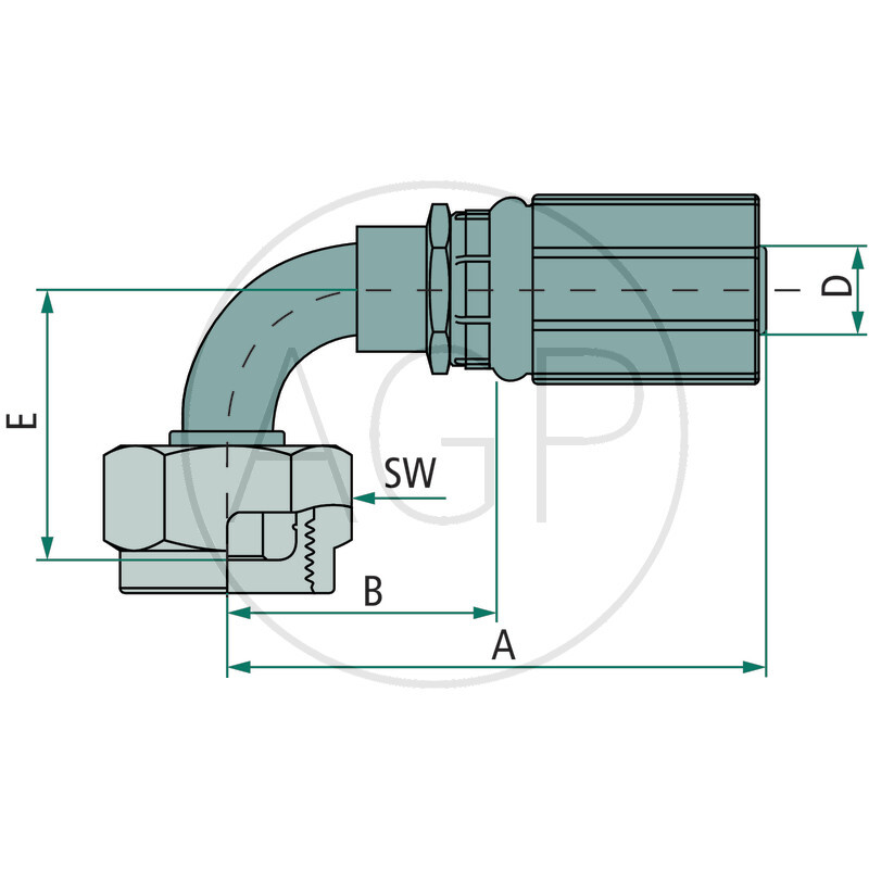 PNE 8 DKF M20x1,5 90°