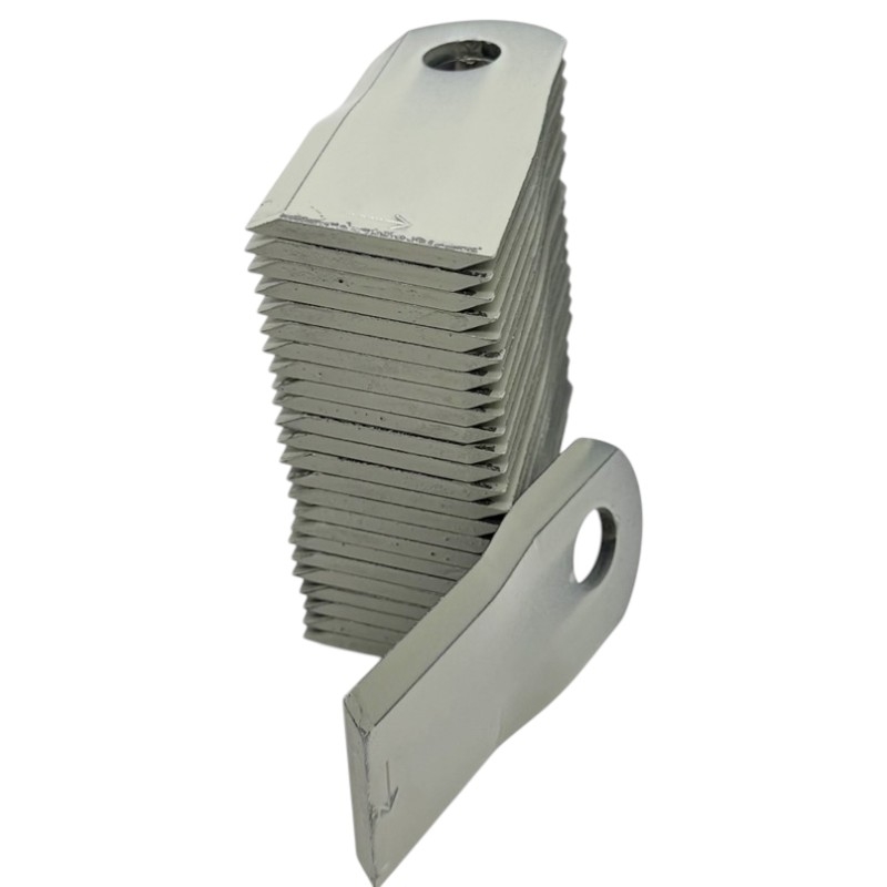 Sada 25 ks levých nožů Kuhn K6807550 o rozměru 119x54 mm pro rotační diskové sekačky