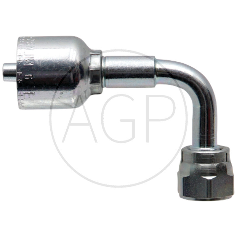 Hydraulická koncovka, vsuvka k nalisování 90°, závit 1 3/16 x 12, jmenovitá šířka DN 20 - 3/4