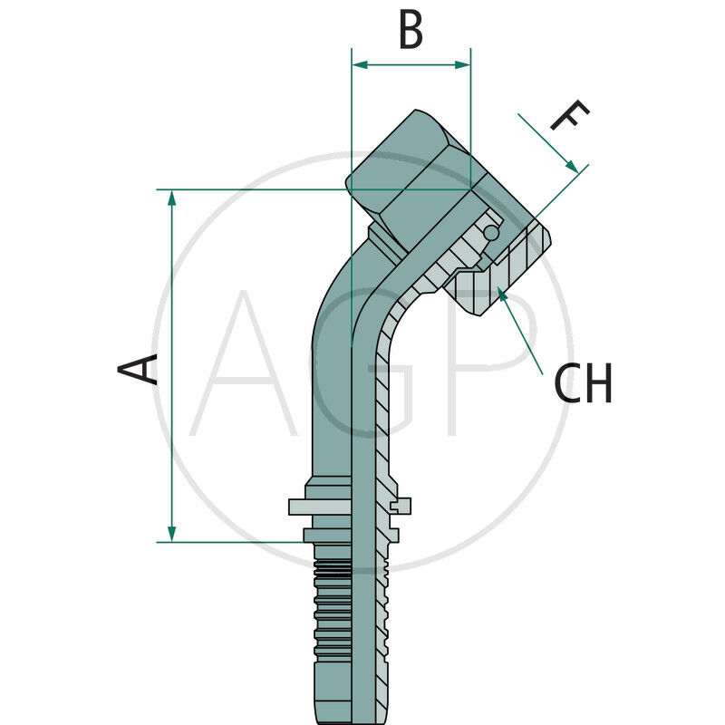 PN 25 DKOL M36x2.0 45° (28L)
