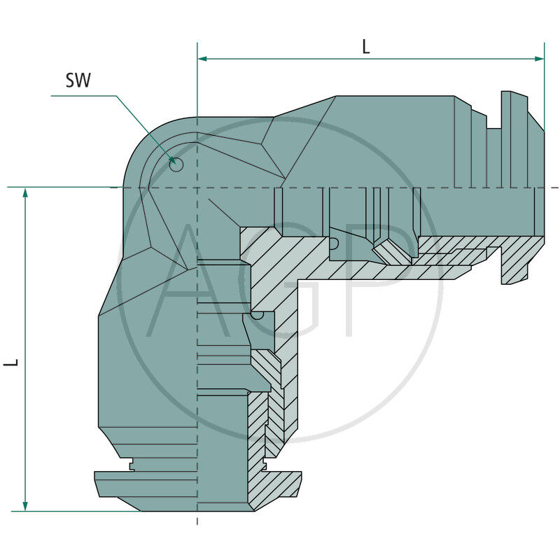 B-WV-6-MSv Úhlová spojka