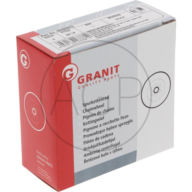 Řetězové kolo s rýhou pro Husqvarna, Jonsered, Partner, Poulan, počet zubů 6, rozteč řetězu 3/8 LoPro, na série 30, 40, 100, 200