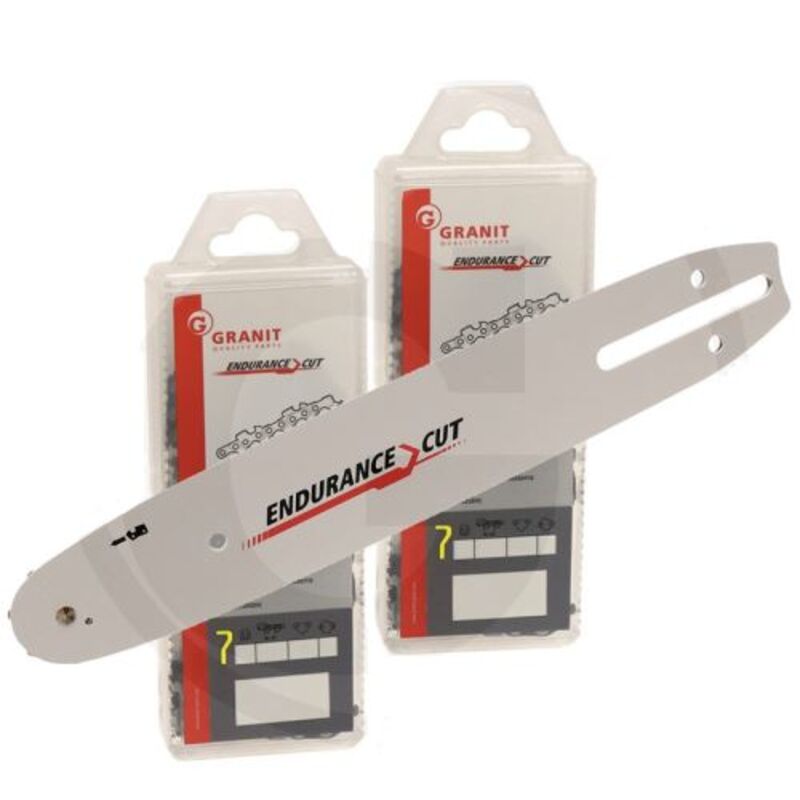 Sada profi lišta + 2 pilové řetězy ENDURANCE CUT kulaté 0,325 1,5 mm 33 cm 56 článků