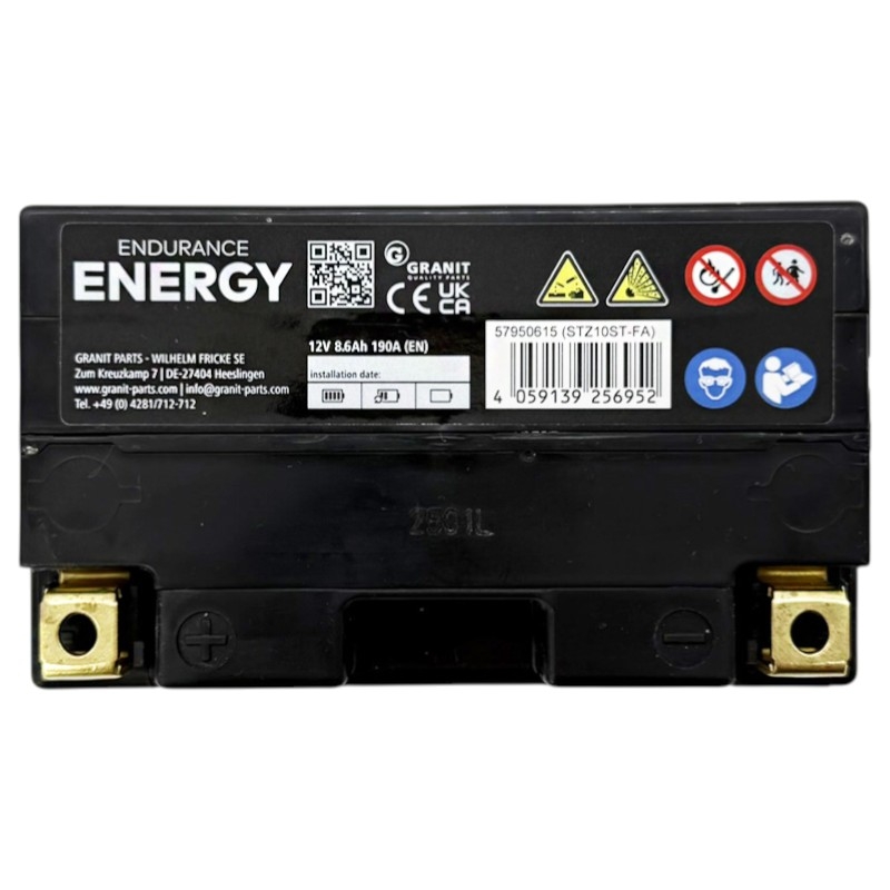 AGM baterie 12V kapacitě 8,6Ah bezúdržbová se startovacím proudem 190 A