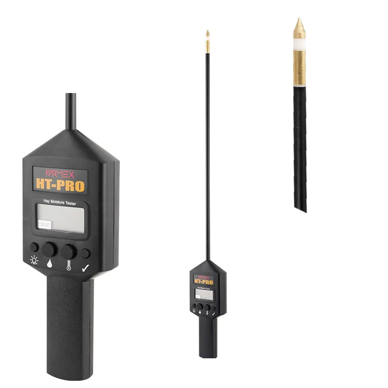 Měřič vlhkosti a teploty sena a slámy Farmex HT Pro tyčový měřák vlhkosti v balíku 