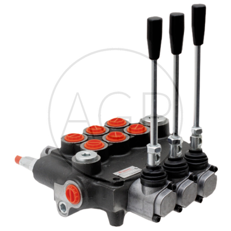 Ventil P80 3x dvoučínný (A-B uzavřený / zpětná pružina / převod tlakem)