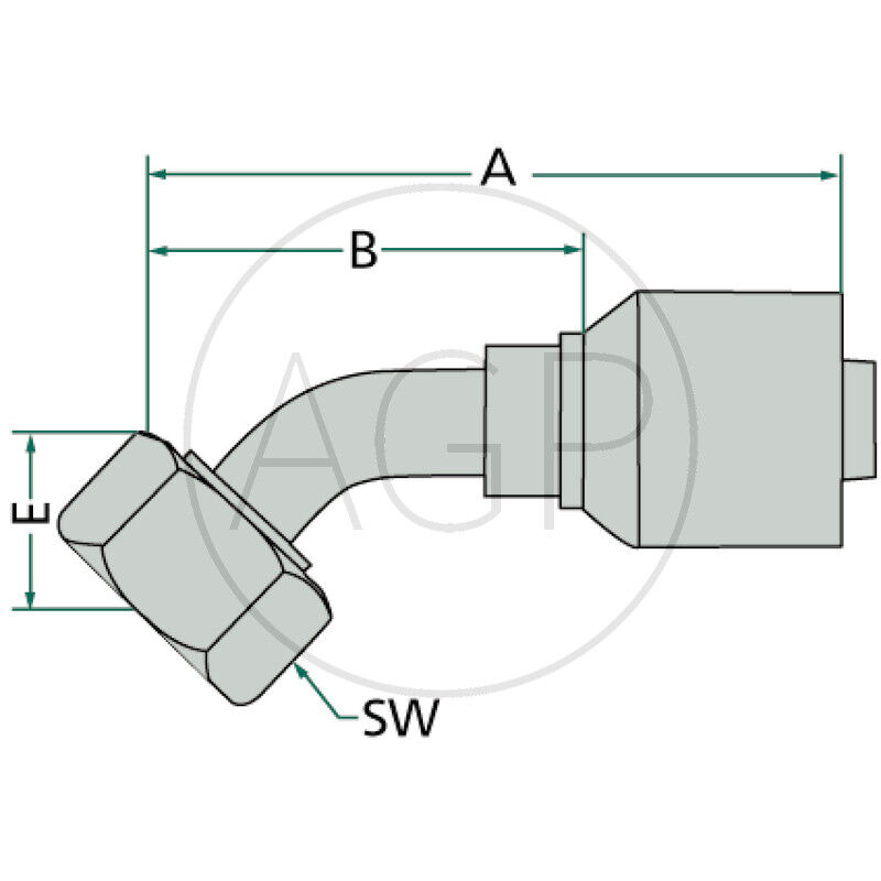PNE 16 DKOL M22x1.5 45° (15L)