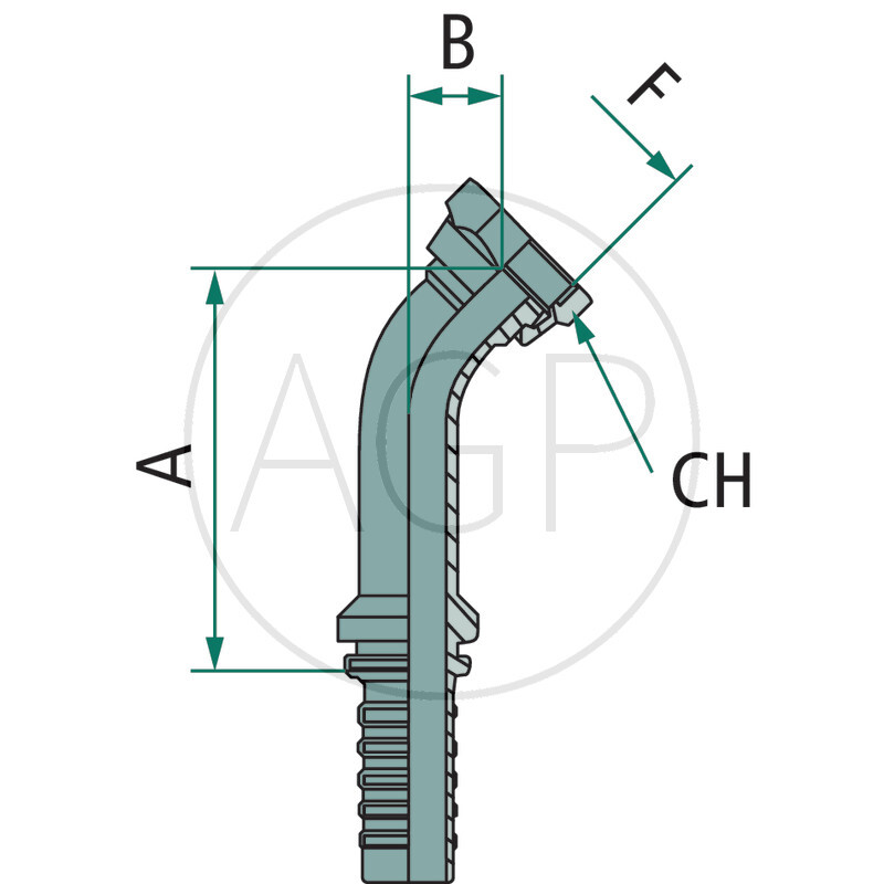 PN 20 DKORF 1.3/16 45° DS