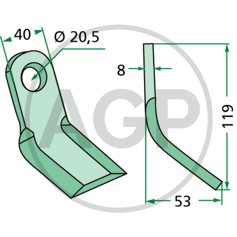 Nůž mulčovače vhodný pro Zanon