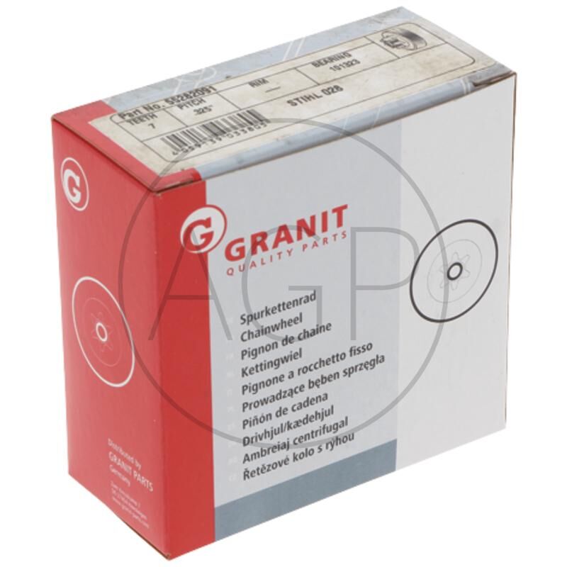 Řetězové kolo s rýhou pro Stihl, počet zubů 7, rozteč řetězu 0,325, na typ 028