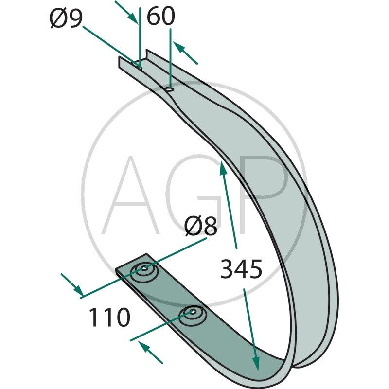 Stírací plech vhodný pro sběrací vozy Strautmann tvar U Super Vitesse I/DO
