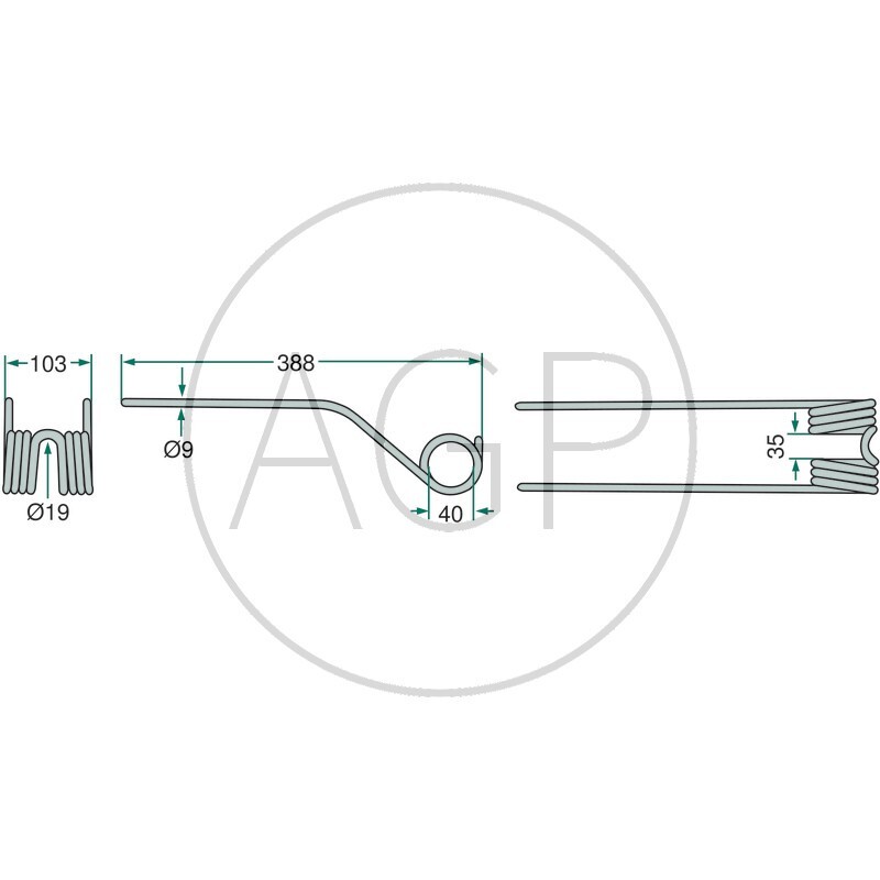 Pero obraceče vhodné pro Stoll obraceče Z 400, 500, 700