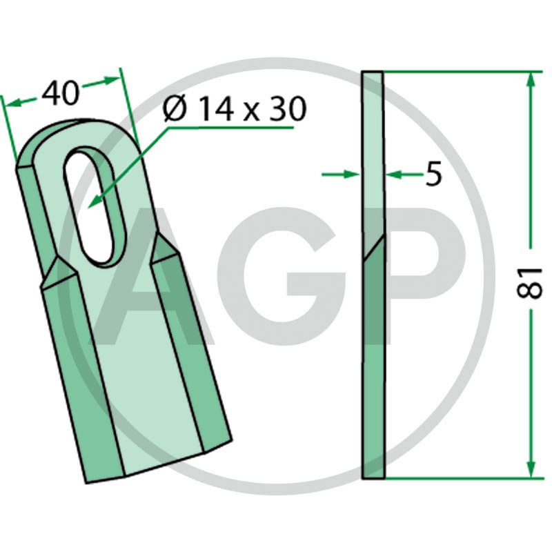 Nůž mulčovače vhodný pro Agrimaster,Agrotec,Rasant