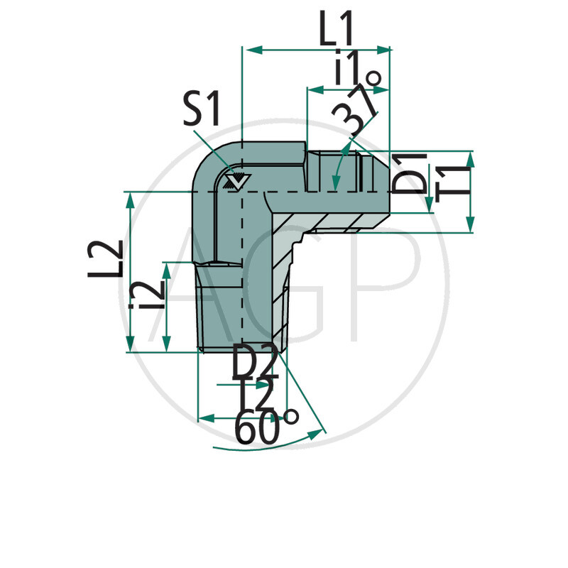 WA-AGJ 1.7/8 - AGN 1.1/2 90° VA