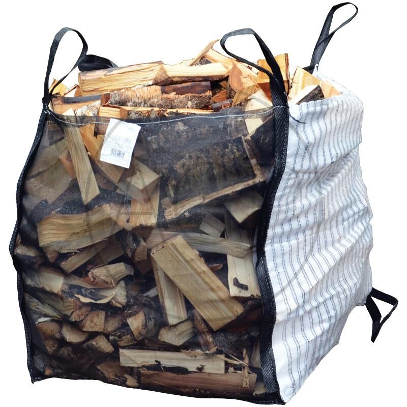 Big-Bag vak na palivové dřevo o rozměru 800 × 950 × 1000 mm a nosnosti 1000 kg