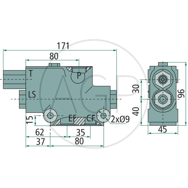 Ventil 80 L/m 7,0 bar Montáž vedení