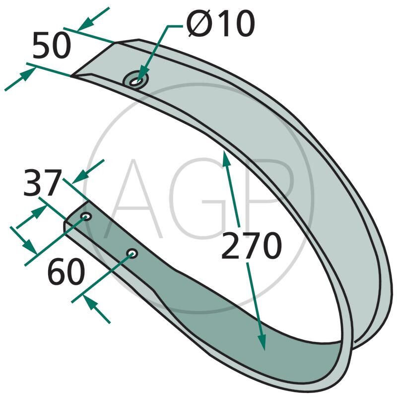 Stírací plech sběrače Krone - vnější, na typy KR 130, 160 od r. výr. 90