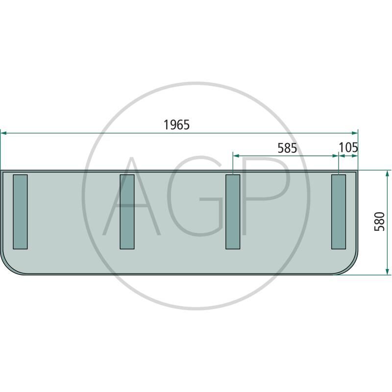 Shrnovací plachta 1965 x 580 mm pro shrnovače Pöttinger