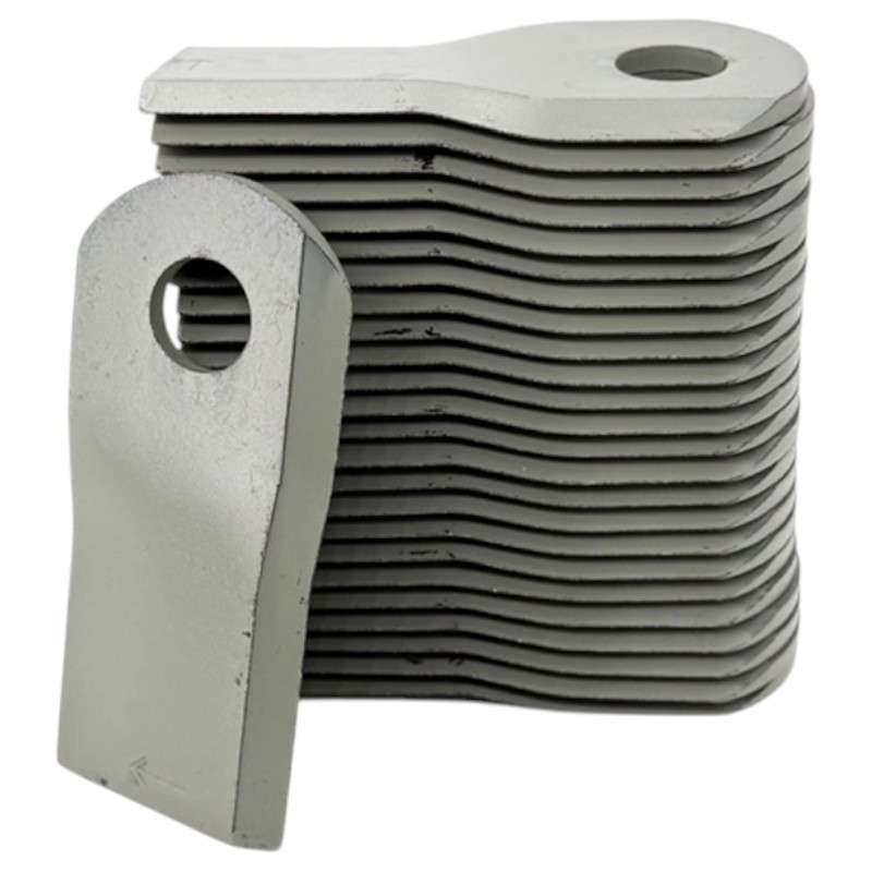 Sada 25 ks pravých nožů Kuhn K6807550 o rozměru 119x54 mm pro rotační diskové sekačky