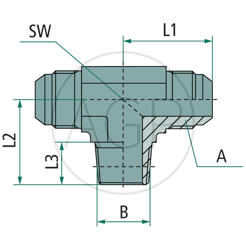 TA 7/16 M-JIC x 1/4 M-NPT
