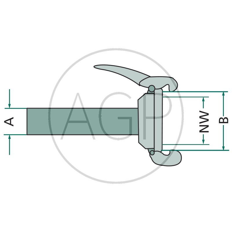 Berselli Ital díl samice 5 s redukčním hadicovým nátrubkem spojky pro fekální vozy